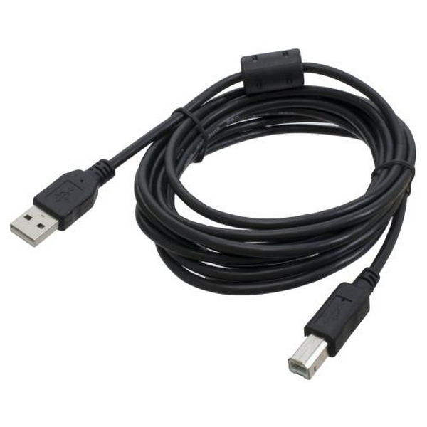 Кабель USB 2.0 AM - USB BM, 3 м, Black, Patron, феритовий фільтр (PN-AMBM-30F)