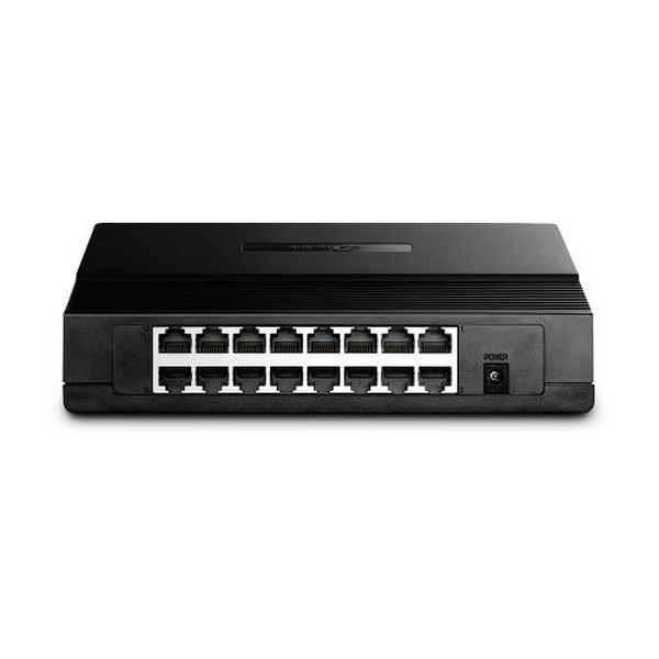 Комутатор TP-LINK TL-SF1016D, Black, 16-портовий, 10/100 Мбіт/с, некерований, пластиковий корпус - 3