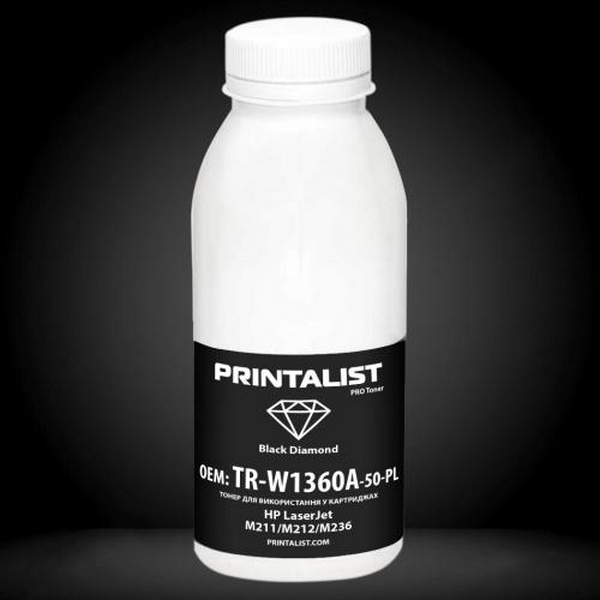 Тонер HP LJ M211/M236, Black, 50 г, Printalist (TR-W1360A-50-PL)