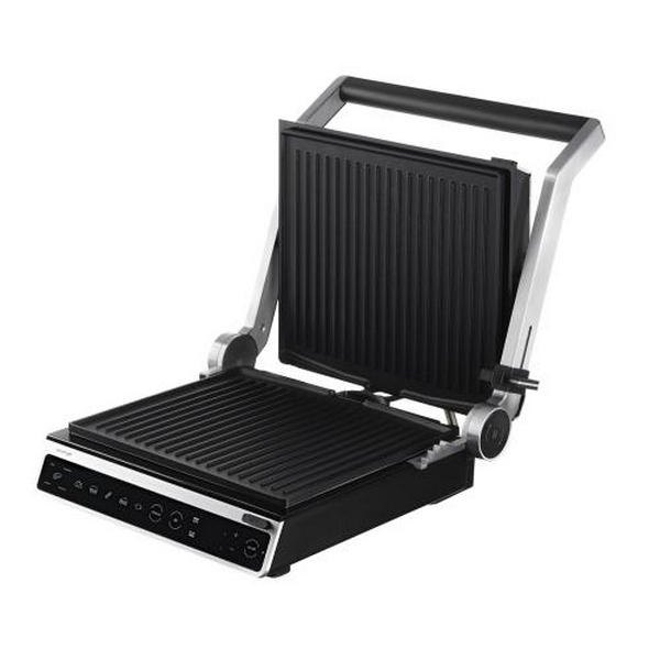 Електрогриль Ardesto GK-STC20, Black/Silver, 2000W, сенсорне керування, регулювання ступеню прожарювання, знімні пластини - 2