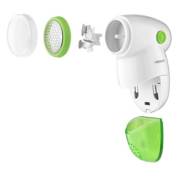 Тример для тканини Ardesto LSH-ZH1, White/Green, прозорий сміттєвий бак, 2xAA - 4