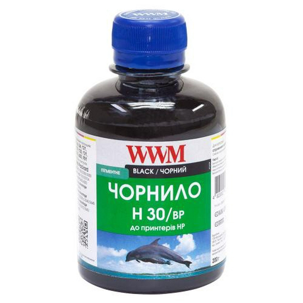 Чорнило WWM HP 21/54/121/122/129/130/131/132/140/901, Black, 200 мл, пігментне (H30/BP)