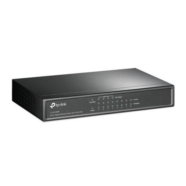 Комутатор TP-LINK TL-SG1008P, 8x100/1000 Mb/s, PoE 65.2W, металевий корпус, некерований - 2