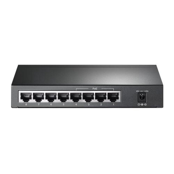 Комутатор TP-LINK TL-SG1008P, 8x100/1000 Mb/s, PoE 65.2W, металевий корпус, некерований - 4