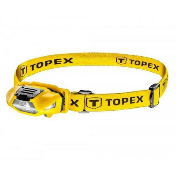 Ліхтар налобний Topex 94W390, Yellow, 1 Вт, 70 Лм, світлодіод 1xWhite LED / 2xRed LED, 4 режими, 1xAA