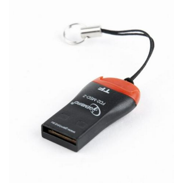 Кардридер USB Gembird FD2-MSD-3, Black, USB 2.0 - microSD