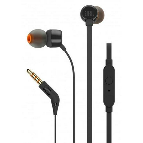 Навушники JBL Tune 110, Black, 3.5 мм, мікрофон (JBLT110BLK)