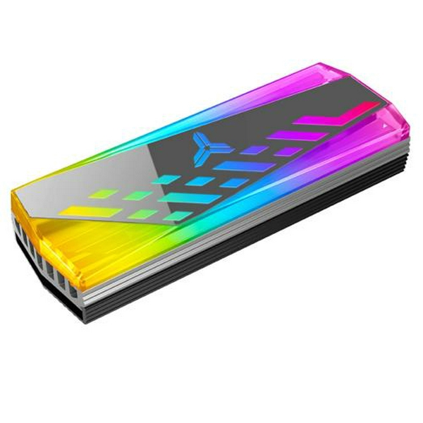 Радіатор для M.2 Qube M.2-4, Gray, для формату 2280, роз'єм M.2 (NGFF), RGB підсвічування