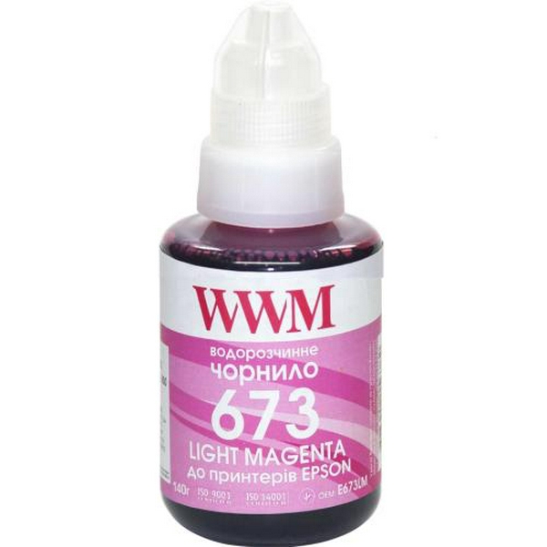 Чорнило WWM Epson L800/L805/L810/L850/L1800, Light Magenta, 140 мл, водорозчинне (E673LM)
