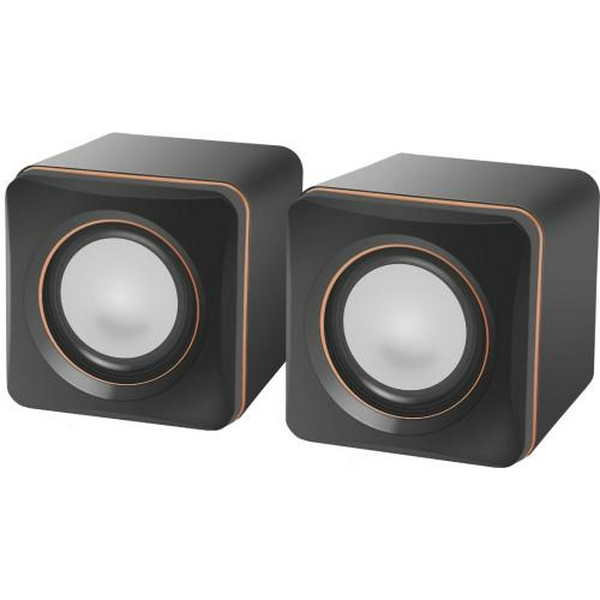 Колонки 2.0 Defender SPK 33, Black/Orange, 5 Вт, 3.5 мм, живлення від USB, регулятор гучності (65633)