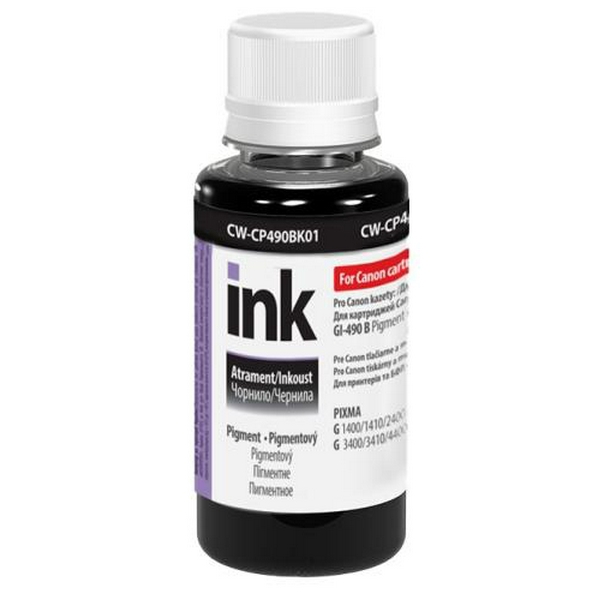 Чорнило ColorWay Canon GI-490, Black, G1400/G2400/G3400/G4400, 100 мл, пігментне (CW-CP490BK01)