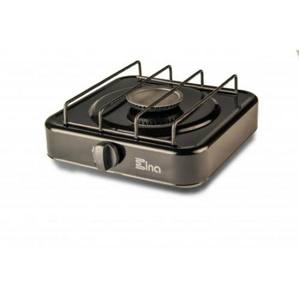 Газова плита настільна (таганок) Елна ПГ-1Н, Black, 2000W, 1 конфорка, скраплений газ, без кришки