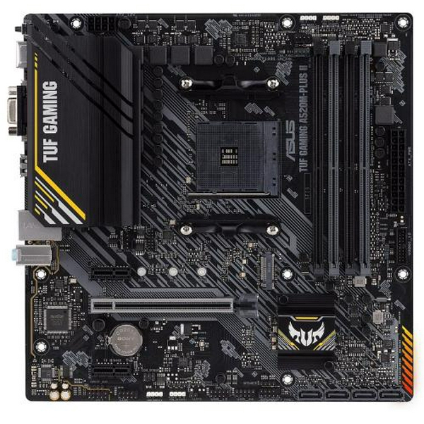 Мат.плата AM4 (A520) Asus TUF GAMING A520M-PLUS II, A520, 4xDDR4, Int.Video(CPU), 4xSATA3, 1xM.2, 1xPCI-E 16x 3.0, 2xPCI-E 1x 3.0, ALC887, Realtek GLan, 6xUSB3.2/6xUSB2.0, VGA/HDMI/DP, MicroATX - 2