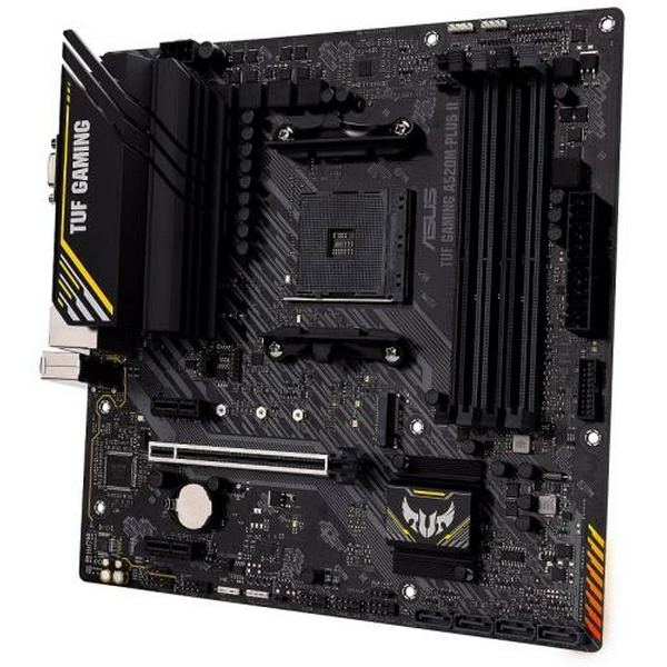 Мат.плата AM4 (A520) Asus TUF GAMING A520M-PLUS II, A520, 4xDDR4, Int.Video(CPU), 4xSATA3, 1xM.2, 1xPCI-E 16x 3.0, 2xPCI-E 1x 3.0, ALC887, Realtek GLan, 6xUSB3.2/6xUSB2.0, VGA/HDMI/DP, MicroATX - 4