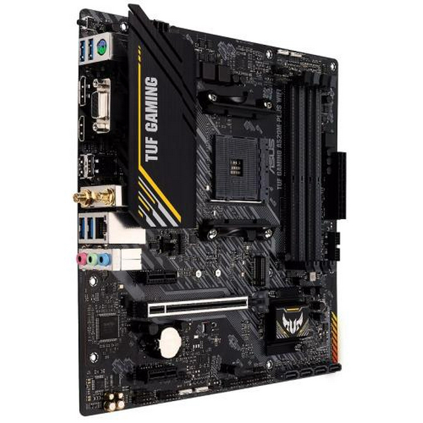 Мат.плата AM4 (A520) Asus TUF GAMING A520M-PLUS WIFI, A520, 4xDDR4, Int.Video(CPU), 4xSATA3, 1xM.2, 1xPCI-E 16x 3.0, 2xPCI-E 1x 3.0, ALC887, Realtek GLan, WiFi 5, Bluetooth 5.0, 6xUSB3.2/6xUSB2.0, VGA/HDMI/DP, MicroATX - 3