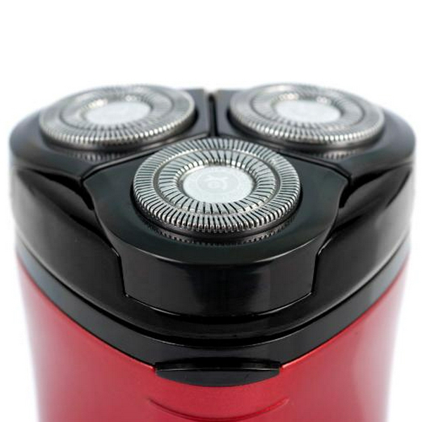 Електробритва Новий Харків НХ-8507 Лидер-Q Red, 6W, роторна, сухе гоління, 3 головки для гоління, подвійні леза, плаваюча конструкція ножів, повторение контуров лица, живлення акумуляторний Li-ion, тример для скронь - 2