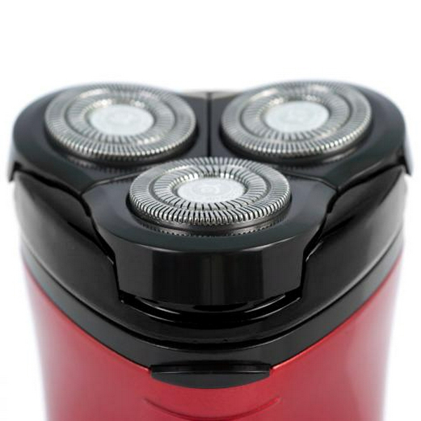 Електробритва Новий Харків НХ-8507 Лидер-Q Red, 6W, роторна, сухе гоління, 3 головки для гоління, подвійні леза, плаваюча конструкція ножів, повторение контуров лица, живлення акумуляторний Li-ion, тример для скронь - 3