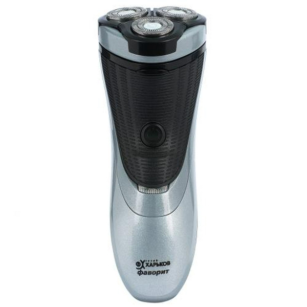 Електробритва Новий Харків НХ-8524 Фаворит Grey, 6W, роторна, сухе гоління, 3 головки для гоління, плаваючі подвійні леза, повторение контуров лица, живлення живлення від мережі, тример для скронь, електронна кнопка вмикання - 2