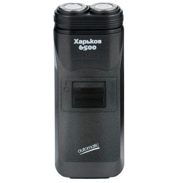 Електробритва Харків Х-6500, Black, 5W, роторна, сухе гоління, 2 головки для гоління, одинарне лезо, живлення від мережі, тример для скронь, механічна кнопка включення - 2