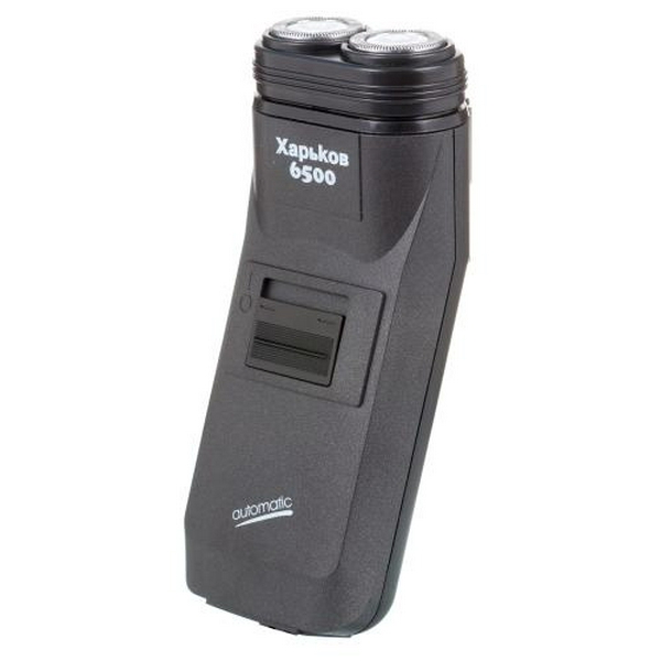 Електробритва Харків Х-6500, Black, 5W, роторна, сухе гоління, 2 головки для гоління, одинарне лезо, живлення від мережі, тример для скронь, механічна кнопка включення - 3