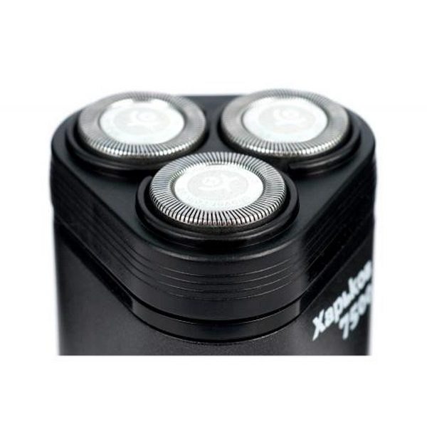 Електробритва Харків Х-7500, Black, 6W, роторна, сухе гоління, 3 головки для гоління, одинарне лезо, живлення від мережі, тример для скронь, механічна кнопка включення - 4