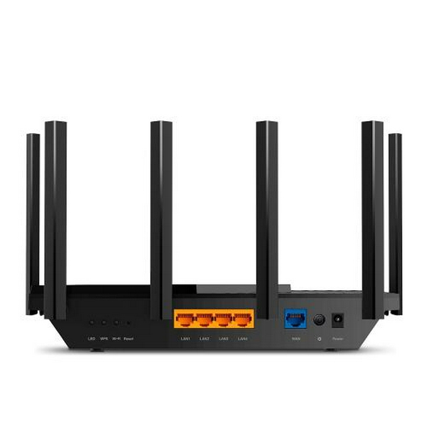 Роутер TP-LINK Archer AX72, Black, Wi-Fi 6, до 5400 Mb/s, 2.4/5GHz, 4x100/1000 Mb/s, RJ45 100/1000Mb/s (Gb), 6 зовнішні незнімні антени, 1 х USB 3.0 - 3