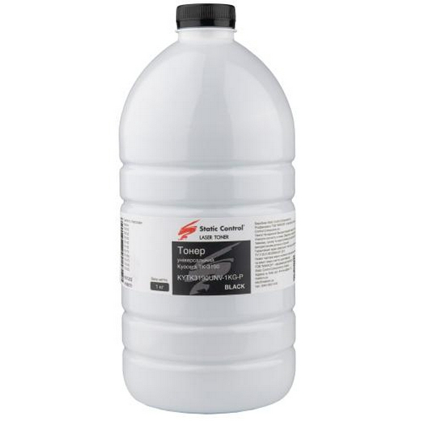Тонер Kyocera TK-1150/TK-1160/TK-1170/TK-3100/TK-3110/TK-3130/TK-3150/TK-3160/TK-3170/TK-3190, Black, 1 кг, Static Control (KYTK3190UNV-1KG-P)