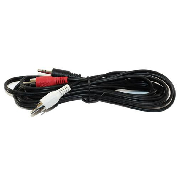 Кабель-перехідник звуковий, 3.5 мм (M) - 2xRCA (M), 2.5 м, Black, Cablexpert (CCA-458-2.5M)