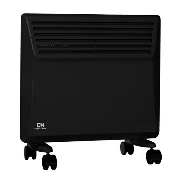Конвектор Cooper&Hunter CH-1000ED, Black, 1000W, площа обслуговування 15 кв.м, терморегулятор, IP24, керування електронне, таймер, установка настінна/підлогова, LED дисплей, захист від перегріву, захист від перекидання, 460х400x107 мм