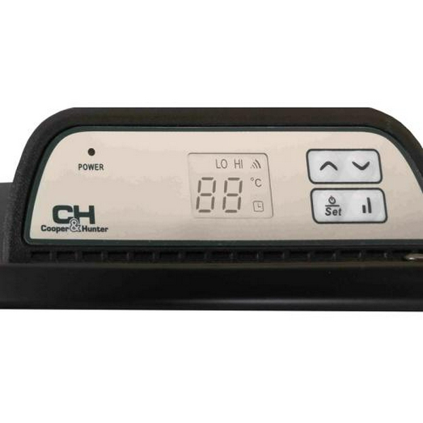 Конвектор Cooper&Hunter CH-1500ED, Black, 1500W, площа обслуговування 20 кв.м, терморегулятор, IP24, керування електронне, таймер, установка настінна/підлогова, LED дисплей, захист від перегріву, захист від перекидання, 595х400x107 мм - 3