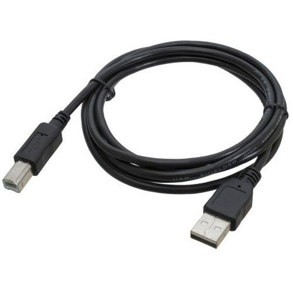 Кабель USB 2.0 AM - USB BM, 1.8 м, Black, Patron (CAB-PN-AMBM-18)
