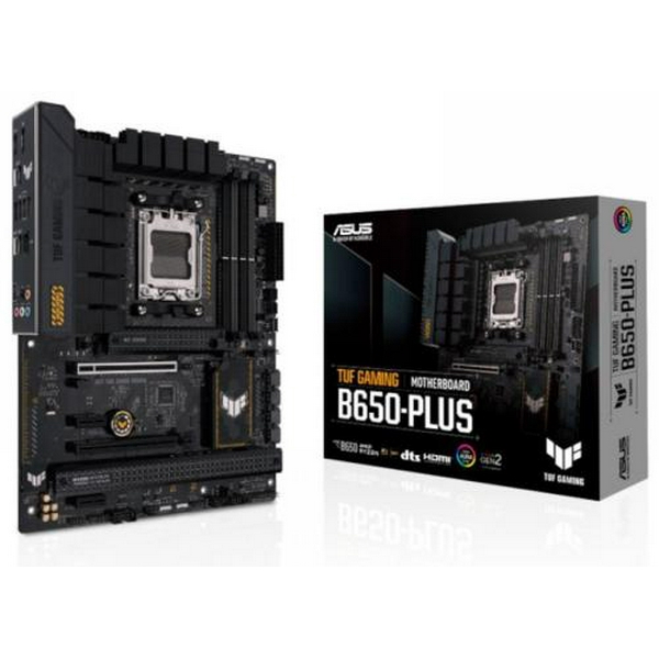 Материнська плата AM5 Asus TUF GAMING B650-PLUS, B650, 4xDDR5, Int.Video (CPU), 4xSATA3, 3xM.2, 2xPCI-E 4.0 16x, 2xPCI-E 4.0 1x, Realtek 7.1, Realtek 2.5Gb, 6xUSB3.2/6xUSB2.0, HDMI/DP, ATX