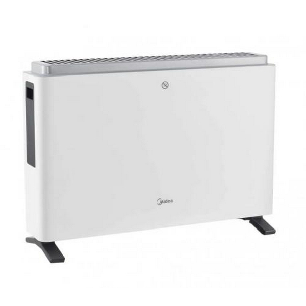 Конвектор Midea NDK20-21A, White, 2000W, підлоговий, відкритий тип тену, три рівні потужності, площа обігріву 20 кв.м, термостат, захист від перегріву, ніжки в комплекті - 2