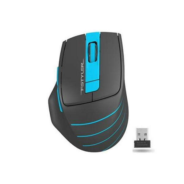 Миша A4Tech Fstyler FG30 2000dpi Grey+Blue, USB, Wireless 