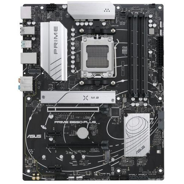 Материнська плата AM5 Asus PRIME B650-PLUS, B650, 4xDDR5, Int.Video (CPU), 4xSATA3, 2xM.2, 2xPCI-E 4.0 16x, 2xPCI-E 4.0 1x, 1xM.2 (Key E), Realtek 7.1, Realtek 2.5Gb, 8xUSB3.2/4xUSB2.0, HDMI/DP, ATX - 2