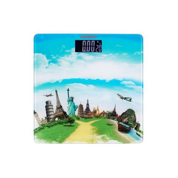 Ваги підлогові Ardesto SCB-965TRAVEL, електронні, максимальна вага 150 кг, скло, сенсорне керування, автовідключення, функція порівняння, вбудований термометр