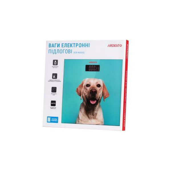 Ваги підлогові Ardesto SCB-965DOG, електронні, максимальна вага 150 кг, скло, сенсорне керування, автовідключення, функція порівняння, вбудований термометр - 5