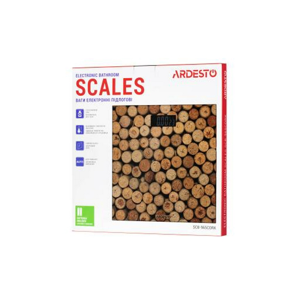 Ваги підлогові Ardesto SCB-965CORK, електронні, максимальна вага 150 кг, скло, сенсорне керування, автовідключення, функція порівняння, вбудований термометр - 6