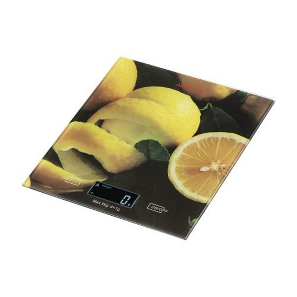 Ваги кухонні Ardesto SCK-893LEMON, скло, максимальна вага 5 кг, крок зважування 1г - 2