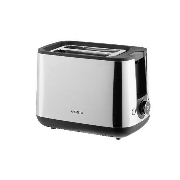 Тостер Ardesto T-K200, Steel, 800W, 2 тости, 2 відділення, 7 режимів підсмажування, нержавіюча сталь