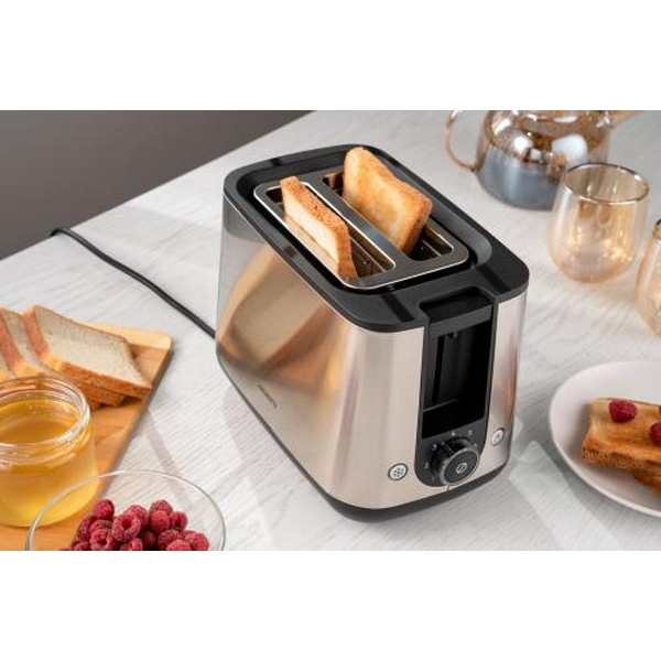 Тостер Ardesto T-K200, Steel, 800W, 2 тости, 2 відділення, 7 режимів підсмажування, нержавіюча сталь - 7