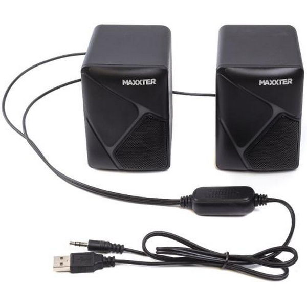 Колонки 2.0 Maxxter CSP-U004RGB Black, 2 x 3 Вт, пластиковий корпус, живлення від USB, RGB підсвічування - 4