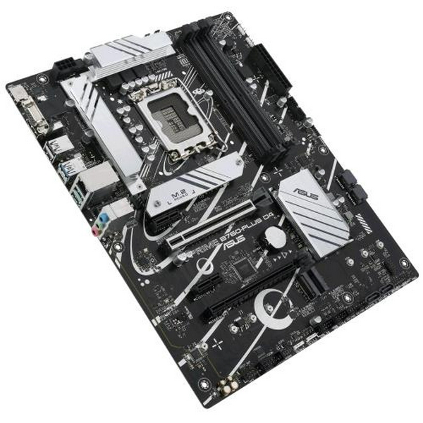 Материнська плата LGA1700, Asus PRIME B760-PLUS D4, B760, 4xDDR4, Int.Video(CPU), 4xSATA3, 3xM.2, 1xPCI-E 16x 5.0, 1xPCI-E 16x 4.0, 2xPCI-E 1x 3.0, 1xM.2 (Key E), Realtek 7.1, Realtek 2.5Gb, 6xUSB3.2/4xUSB2.0, VGA/HDMI/DP, ATX - 4
