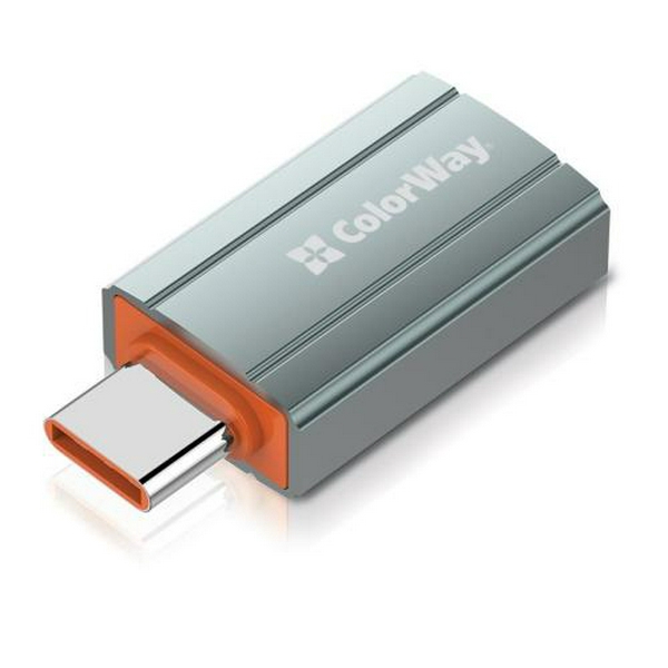 Перехідник Type-C (M) - USB 2.0 (F), Grey, ColorWay (CW-AD-AC)