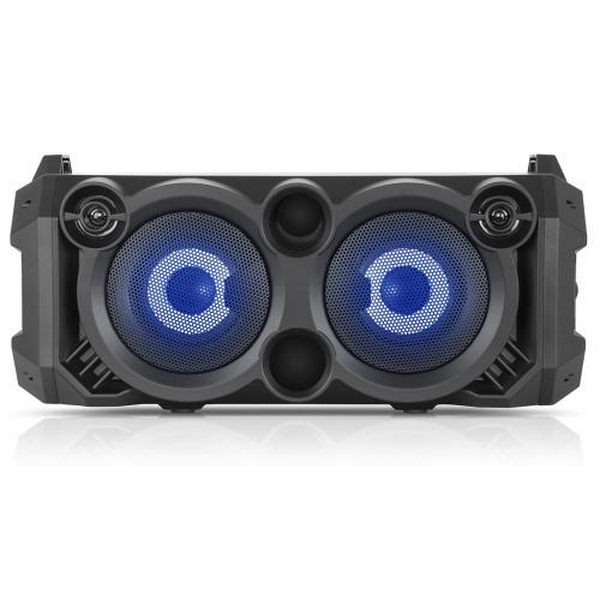 Колонка портативна 2.0 REAL-EL X-751 Black, 2 x 18 Вт, пластиковий корпус, Bluetooth, MicroSD / USB, живлення від акумулятора, 4000 мА * год, керування збоку - 2