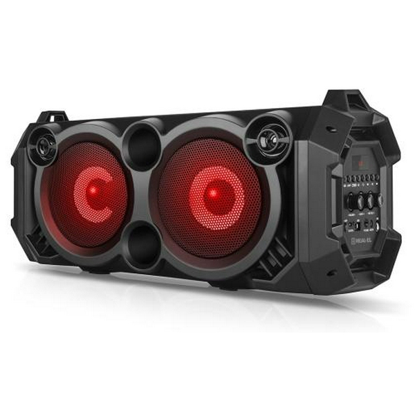 Колонка портативна 2.0 REAL-EL X-751 Black, 2 x 18 Вт, пластиковий корпус, Bluetooth, MicroSD / USB, живлення від акумулятора, 4000 мА * год, керування збоку - 3