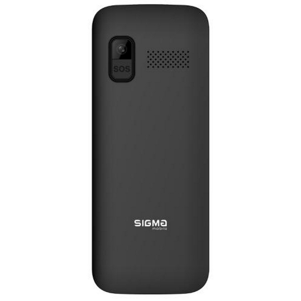 Мобільний телефон Sigma mobile Comfort 50 Grace, Black, "бабусефон", 2 Mini-SIM, дисплей 2.8" кольоровий (320x240), моноблок, МТ6261D, підтримка microSD (max 32GB), FM-радіо, ліхтарик, BT, Cam 0.3Mp, 1700 mAh - 2