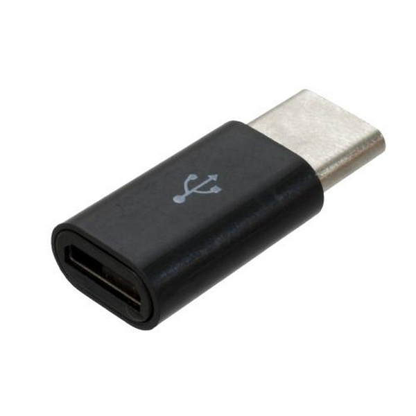 Перехідник Type-C (M) - microUSB 2.0 (F), Black, Patron (PN-MIC-Type-C) - 2