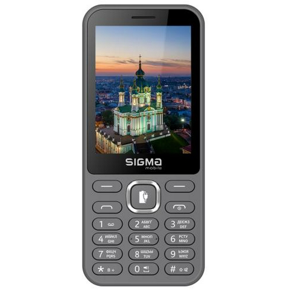 Мобільний телефон Sigma mobile X-style 31 Power TYPE-C, Grey, 2 Mini-SIM, дисплей 2.8" кольоровий (240x320), моноблок, MediaTek MT6261, підтримка microSD (max 32GB), FM, BT, Cam 0.3Mp, 3100 mAh