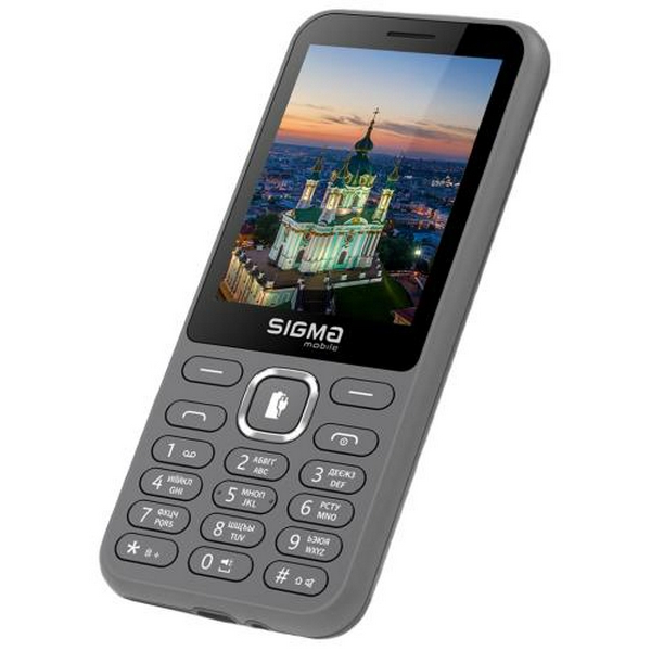 Мобільний телефон Sigma mobile X-style 31 Power TYPE-C, Grey, 2 Mini-SIM, дисплей 2.8" кольоровий (240x320), моноблок, MediaTek MT6261, підтримка microSD (max 32GB), FM, BT, Cam 0.3Mp, 3100 mAh - 2